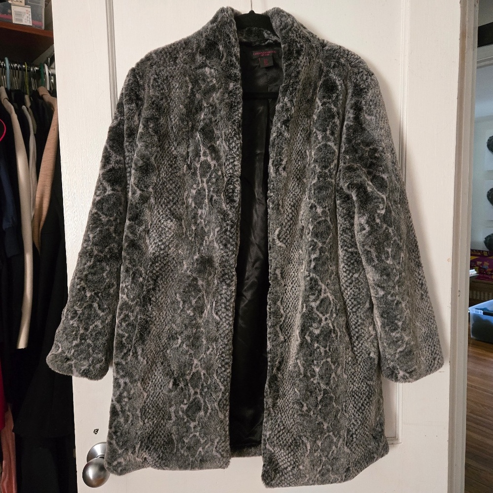 Christian Siriano Faux Fur Coat - Size Small